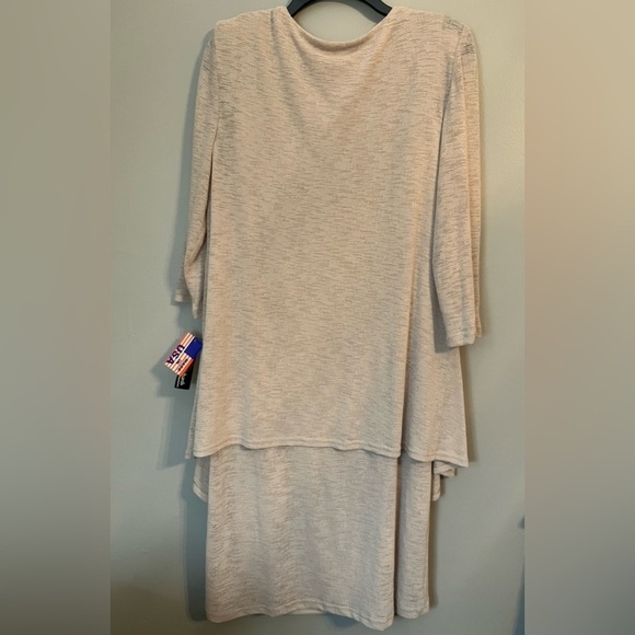 NWT R&M Richards Beige Jacket Mock Dress Size 14 - Picture 3 of 11